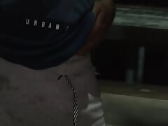 Indian Pierced Dick Jerk off Solo on Road
