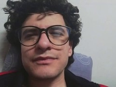 Young man masturbating in solo action with huge cumshots