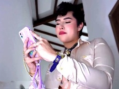 Married guy takes on gay superslut Dilan Castro for a wild bareback creampie session