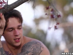Jayden Marcos detects a hefty prick top in the forest in the person of Kane Fox
