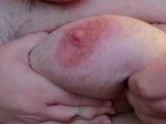 Young Furry Hunk Melons, Delicate Nips