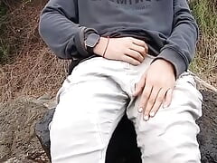 My First Time Jerking in the Mute Beach