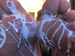 Feet Frolicking with Man Gravy