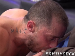 Kinky stepson tries rimming step dad before bareback fucking