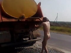 Trucker outdoor shower