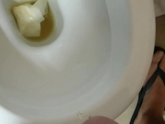 Morning glory and rock hard urinate in rest room (verified user)