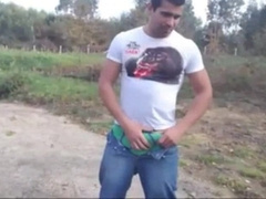 Playing with cock and jerks off outside- HOOOT 5