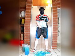 leftover gunge paw in cycling gear