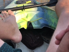 Risky Kayak Onanism & Ejaculation While Out On The Lake