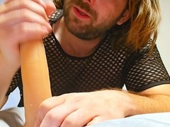 Drew passionate about sucking your pink dildo