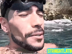 Teaching inked Dan Lopez to endure my deep pounding after snorkeling