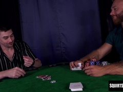Jack Hunter loses his ass to muscular Brogan in high stakes poker game