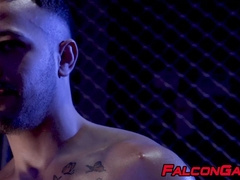 Dev Tyler joins Wade Wolfgar in a wild bathhouse bareback foursome