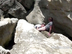 Amazing exhib with 2 boys fucking in the beach