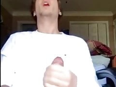 Aussie student jerks a HUGE cock