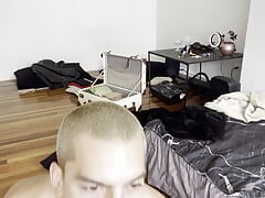 Latin Guy Models His Sexy Clothes And Ends Up Masturbating