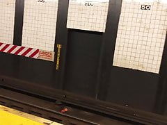 hot macho jerks off in the subway