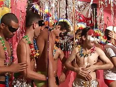 Gay men carnival with erotic blowjob and fucking
