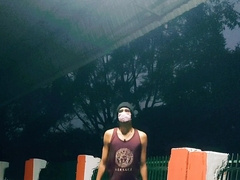 Uber-Sexy booty in public railway station spunking