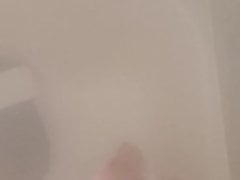 Jerking in steamy shower
