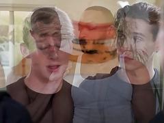 Horny professor's covered Eric and Shae in cum
