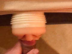 Fucking Fleshlight while looking at Tara Babcock