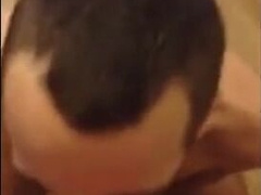 Enormous-knob twunk gets a mouthhole of jism after providing a bj