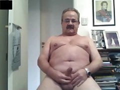 Nice moustached granda cum