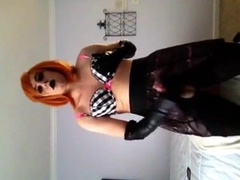 Sissy crossdresser cumming for you 2