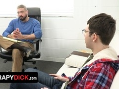 Doctor Marco Napoli assists naughty patient Dakota Lovell in managing his sexual desires - Therapeutic cock control