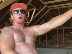 Red-Hot ginger construction employee get off while you witness him work his woood