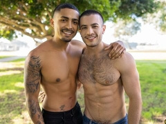 Asher and Manny bareback anal scene with close-ups