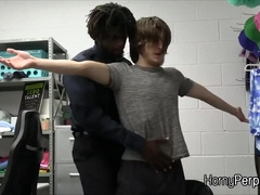 Sliding on officers BBC bareback style