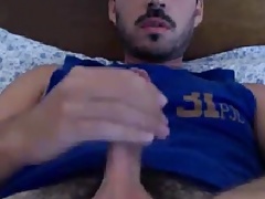 Sexy latin guy wanking