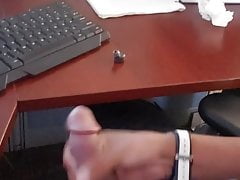 Hard cock play at the office