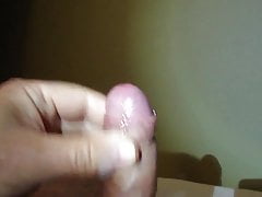 I play with my very tiny cock and cum a big load