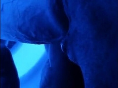 Blue Vision Gloryhole Big cock cum on tongud 9
