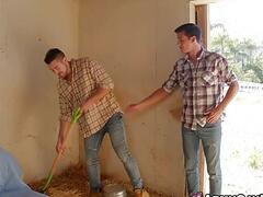 Farmers, Dante, Elliot and Mark in threesome