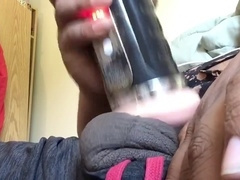 Solo chubby male, gay sex toy, fleshlight