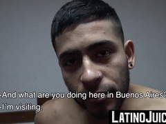 Muscular tatted dude Licho slobbers my friends cock until he explodes cum 2