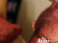 Papa bear sucking cubs big dick & fucking his tight booty