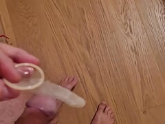 Found a used condom in the bathroom and spread it on the step cousin&#039;s shoes and used it herself