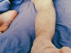 Bearded daddy pleasures his throbbing rod and tight backdoor