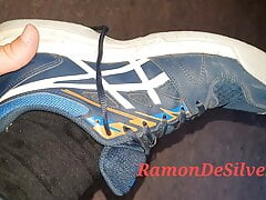 Master Ramon takes off his sweaty socks and his wet satin shorts