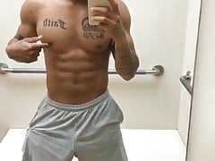Khalil Wells thewidereceiver showing off strong dick