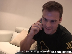 Goth looking teddy Manuel Deboxer pounds Gabriel Clark savagely