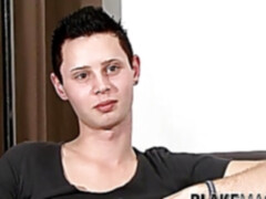 Britsh dude Aiden Jason wanking his dick until jizzing