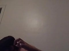 Playing with my new dildo for the first time