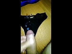 Cum on black panties