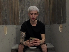 #257 Lad fellated and ravaged in the rump by 2 strangers in crevices in the wall